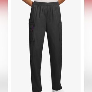 S Petitie Cherokee Black Scrub Pants